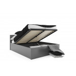 Čalúnená posteľ PANAMA 160x200cm výklopná - grafitová